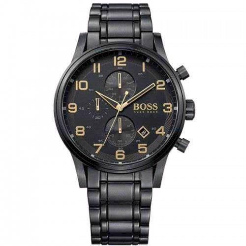 Image of Hugo Boss Aeroliner IP Sort Quartz herre ur, model 1513275